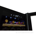 Gabinete de geladeira comercial preto de vinho preto